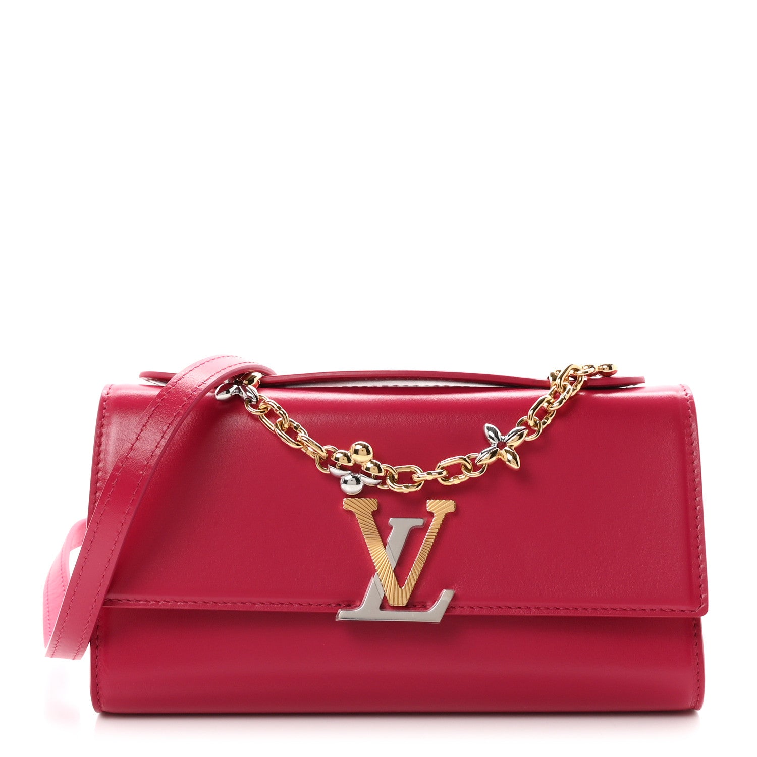 Calfskin LV Wallet On Chain Capucines Raspberry £¨ Direct shipment via from wholesalehk.shop