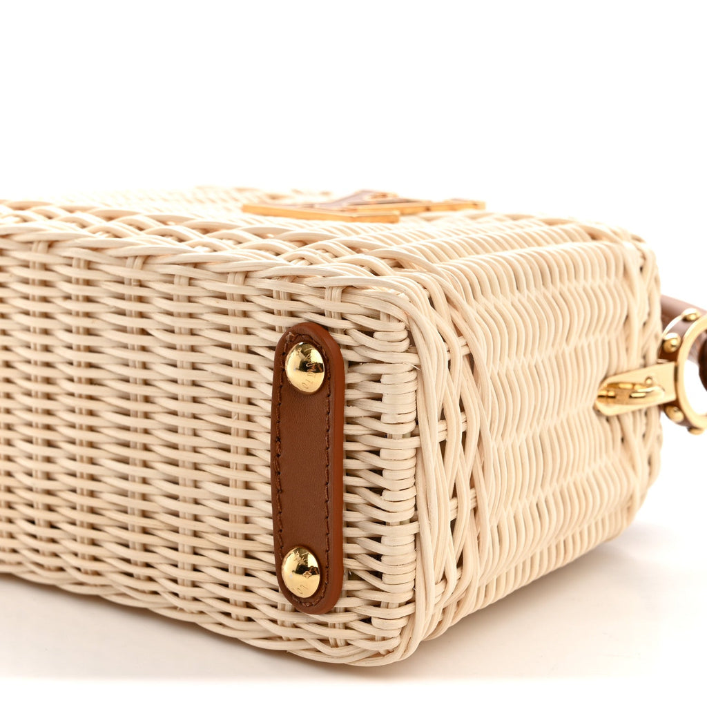 Rattan Calfskin Capucines Mini Brown £¨ Direct shipment via from wholesalehk.shop