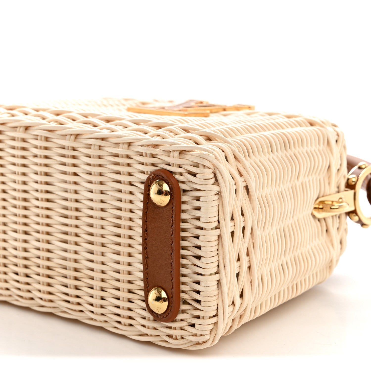 Rattan Calfskin Capucines Mini Brown £¨ Direct shipment via from wholesalehk.shop