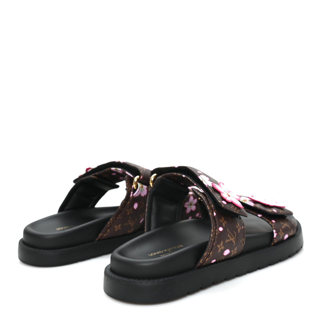 LV X TM Monogram LV Sunset Flat Comfort Mule 35 Sakura Brown £¨ Direct shipment via from wholesalehk.shop