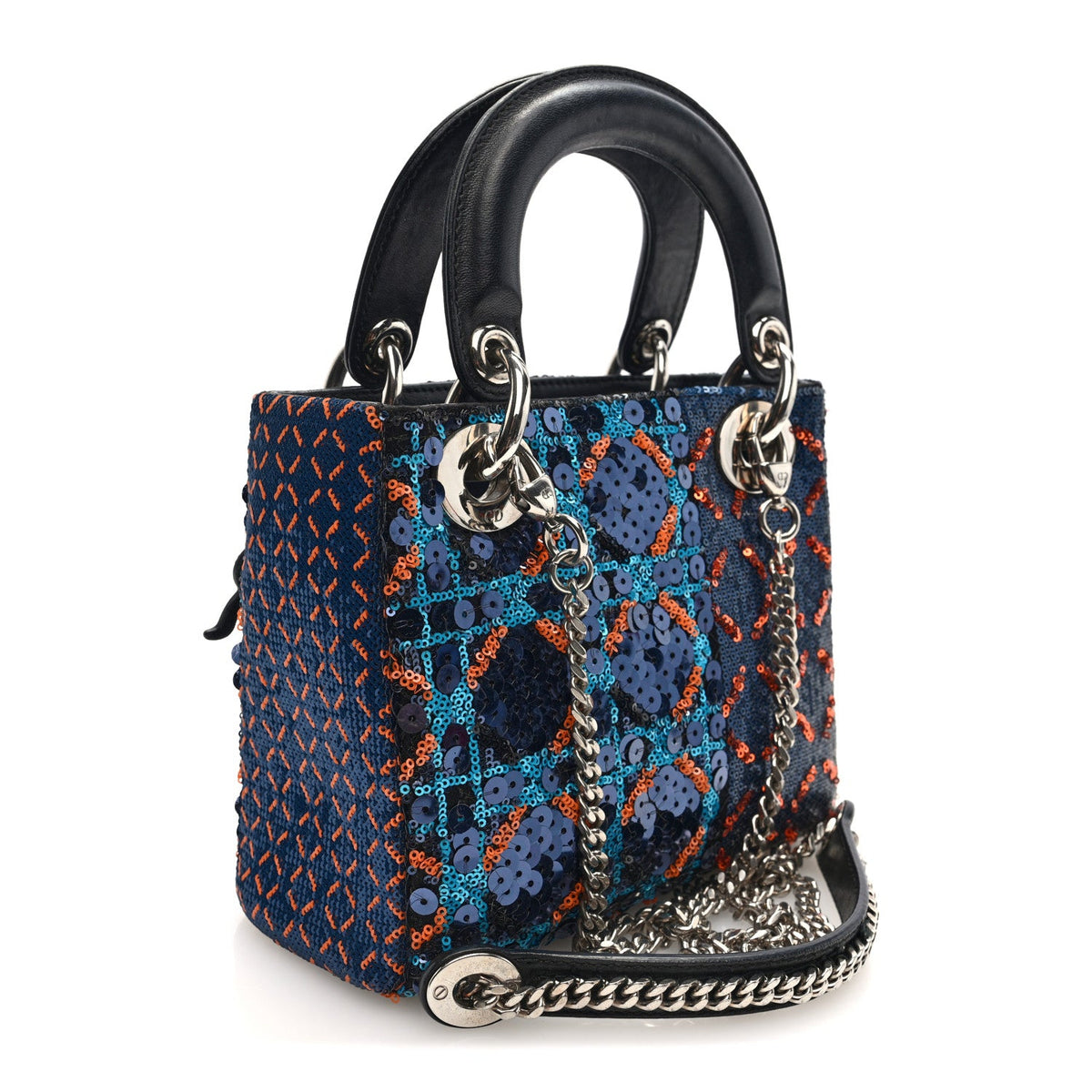 Sequin Lambskin Esprit Tokyo Mini Lady Dior Blue Multicolor wholesalehk.shop