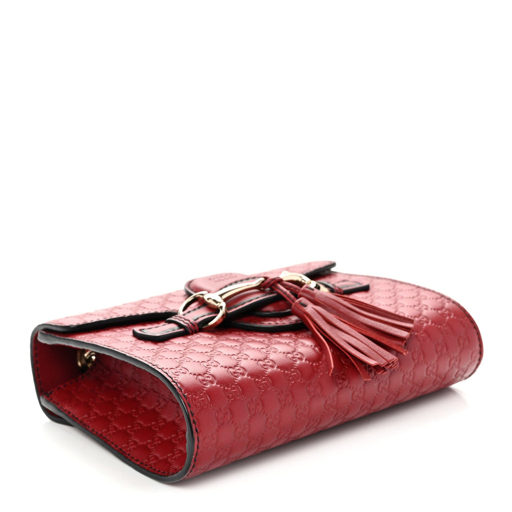 Soft Microguccissima Mini Emily Chain Shoulder Bag Rosso £¨ Direct shipment via from wholesalehk.shop