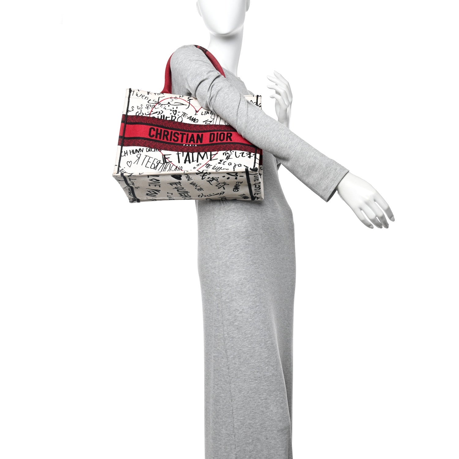 Canvas Embroidered Medium Dioramour Graffiti Book Tote Latte Multicolor £¨ Direct shipment via from wholesalehk.shop