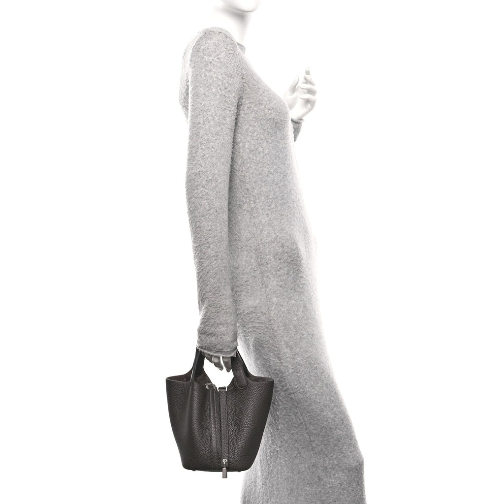 Taurillon Clemence Picotin Lock 18 PM Ebene £¨ Direct shipment via from wholesalehk.shop
