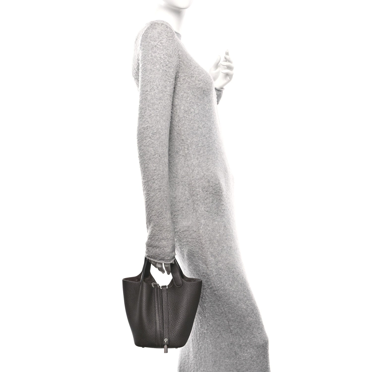 Taurillon Clemence Picotin Lock 18 PM Ebene £¨ Direct shipment via from wholesalehk.shop