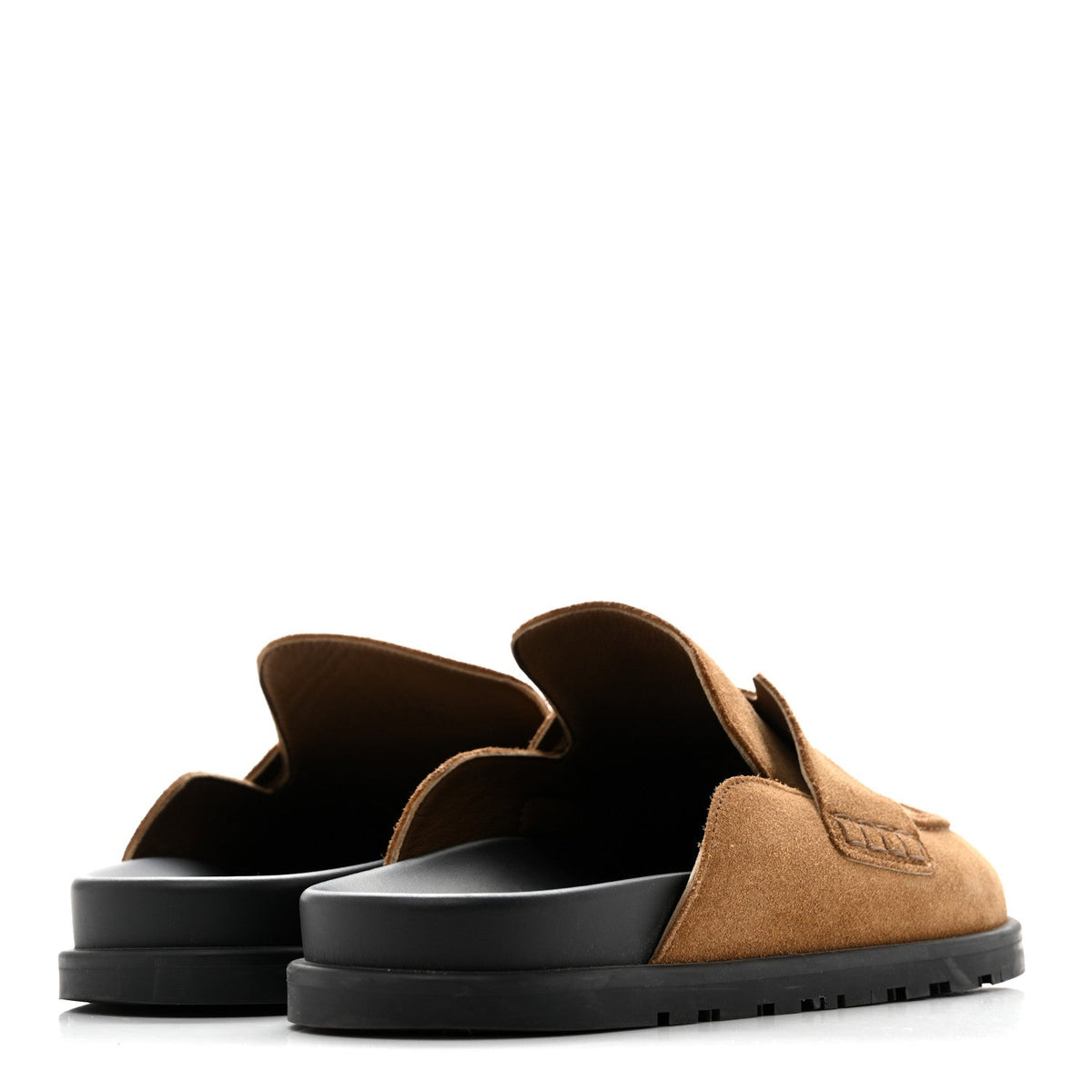Suede Calfskin Mens Go Mules 41.5 Brun Fume wholesalehk.shop