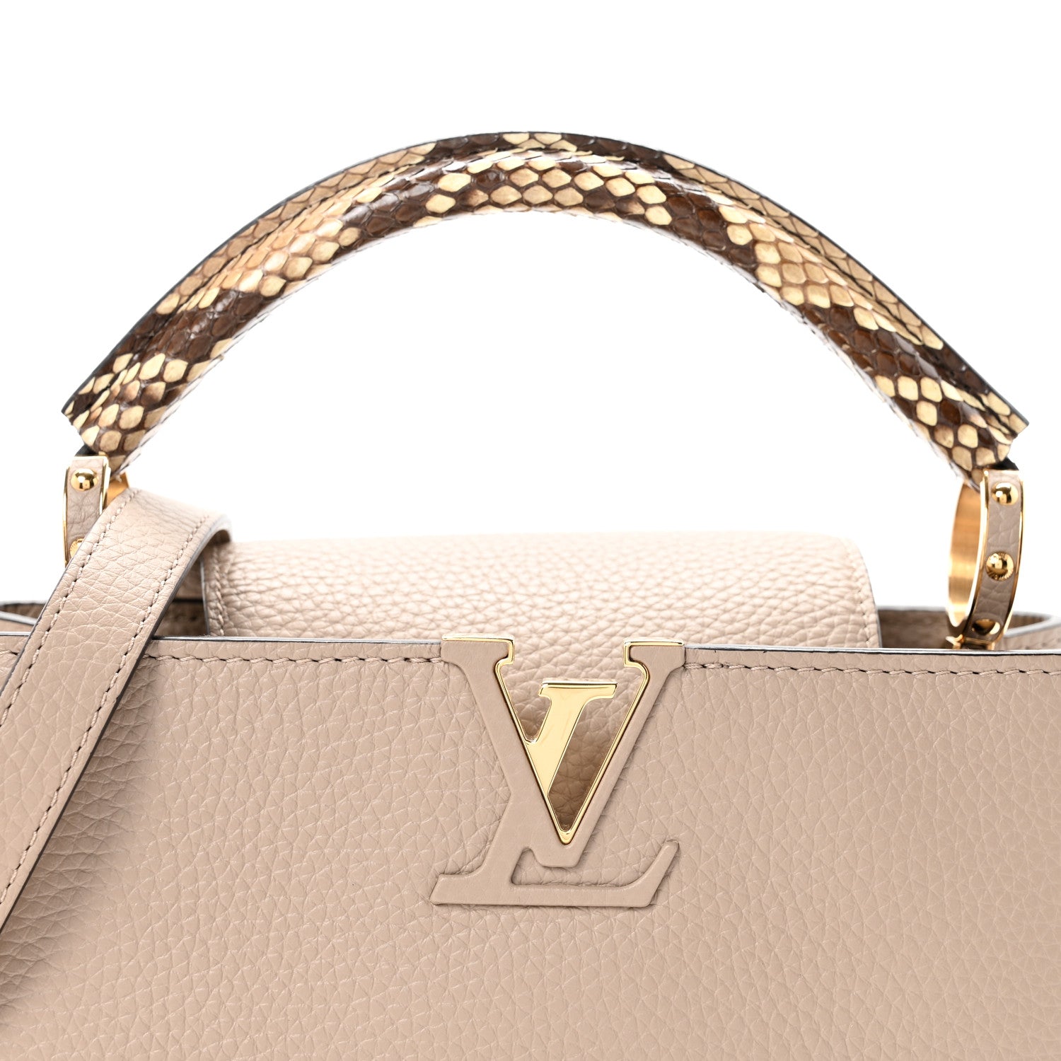 Taurillon Snakeskin Capucines BB Galet £¨ Direct shipment via from wholesalehk.shop