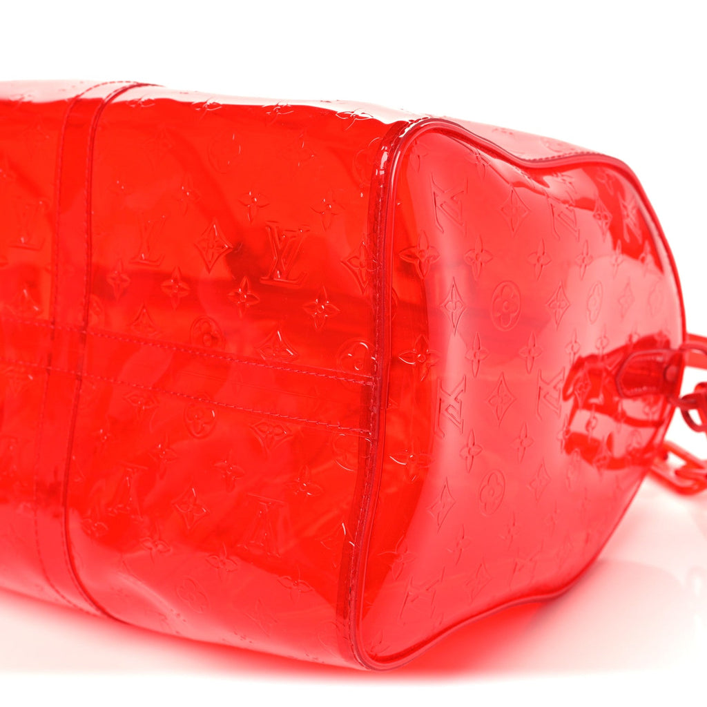 PVC Monogram Keepall Bandouliere 50 Grenadine Red wholesalehk.shop