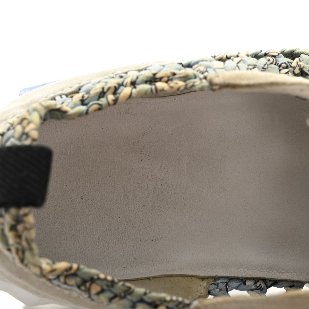 Braided Silk Suede Sneakers 35 Bleu Clair White wholesalehk.shop