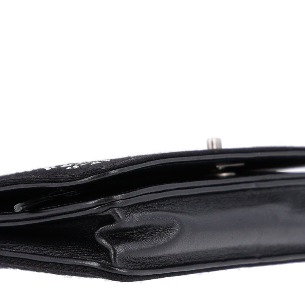Lambskin Embellished Quilted Wallet On Chain WOC Black wholesalehk.shop