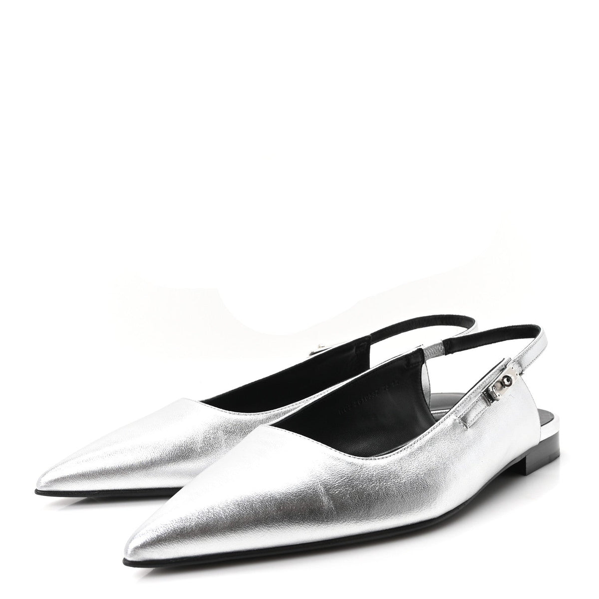 Nappa Lovely Slingback Flats 40 Gris Argent wholesalehk.shop