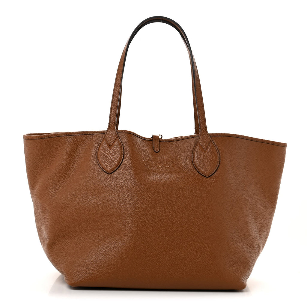 Grained Calfskin Monogram Large Totissima Reversible Tote Brown wholesalehk.shop