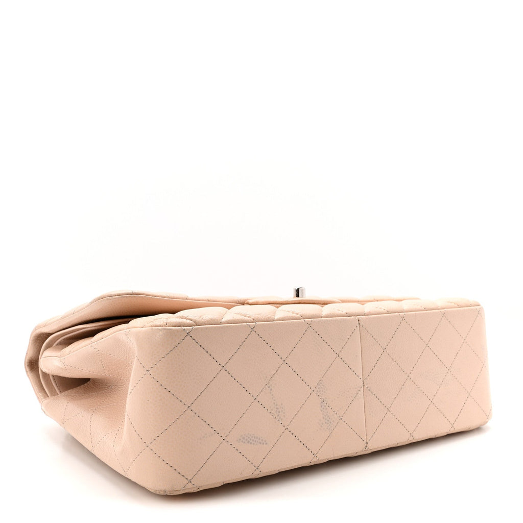 Caviar Quilted Jumbo Double Flap Light Pink wholesalehk.shop