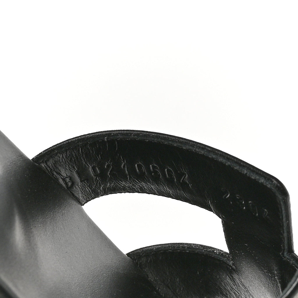 Box Calfskin Oran Sandals 36.5 Black wholesalehk.shop