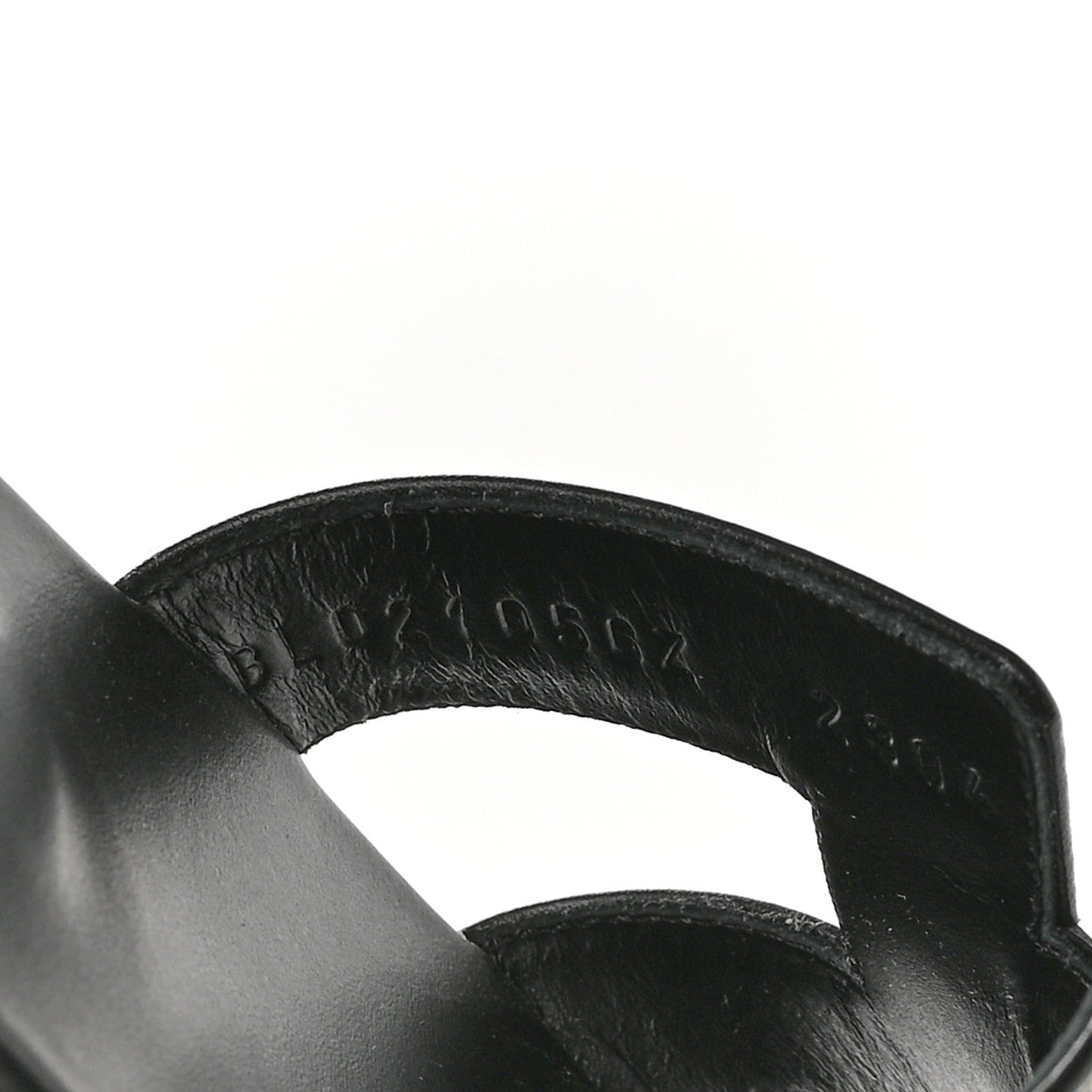 Box Calfskin Oran Sandals 36.5 Black wholesalehk.shop