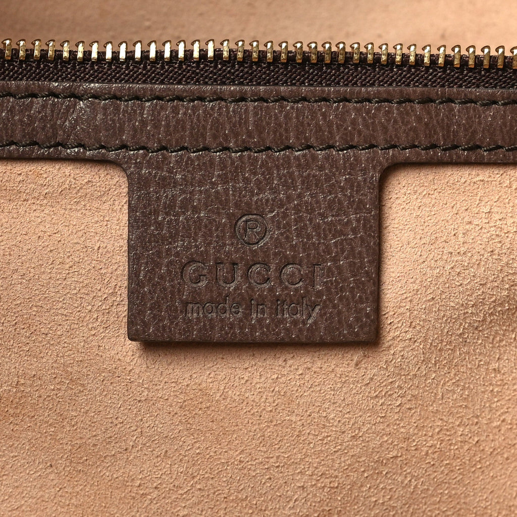 GG Supreme Monogram Textured Calfskin Web Medium Ophidia Shopping Tote Beige Ebony New Acero wholesalehk.shop