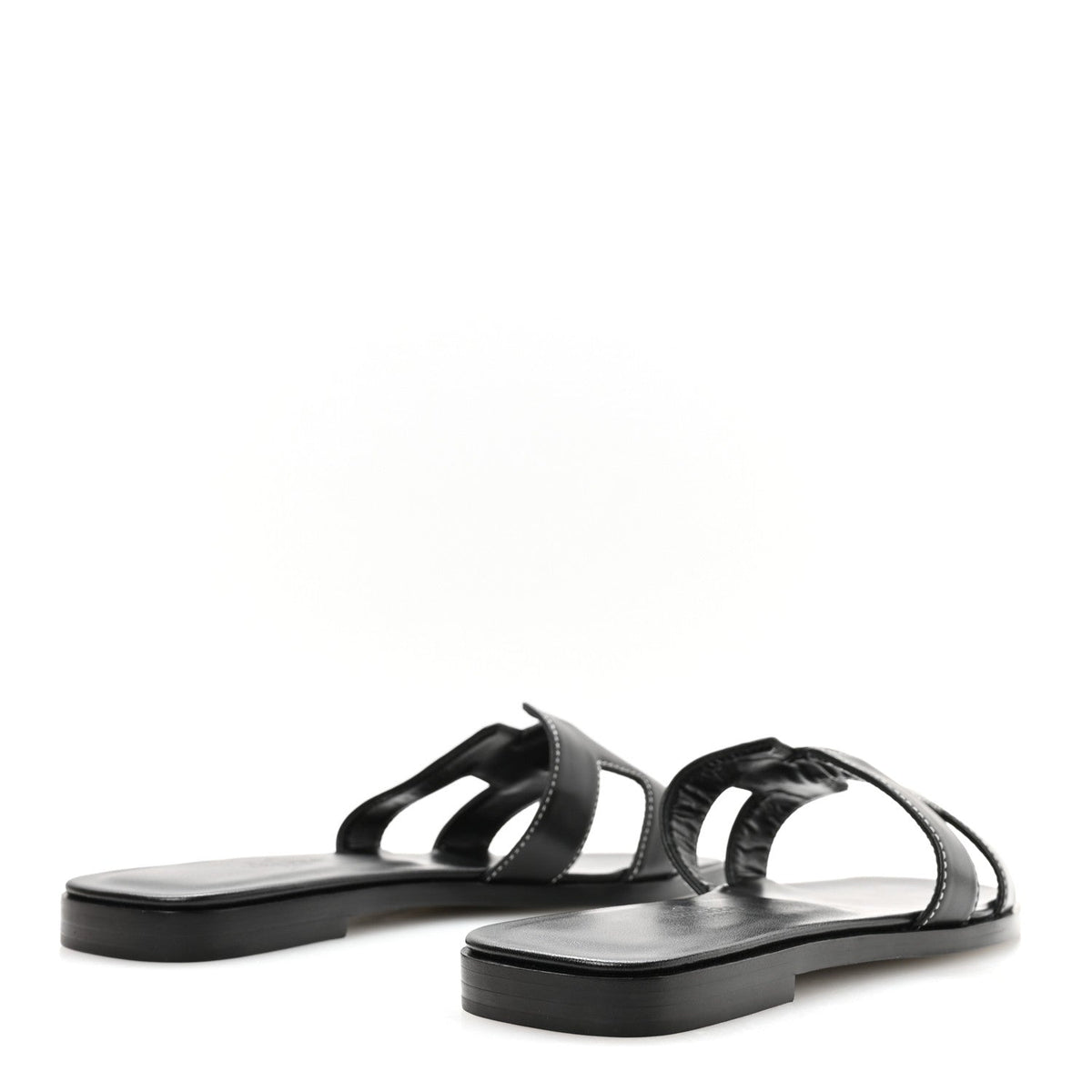 Box Calfskin Oran Sandals 37 Black wholesalehk.shop