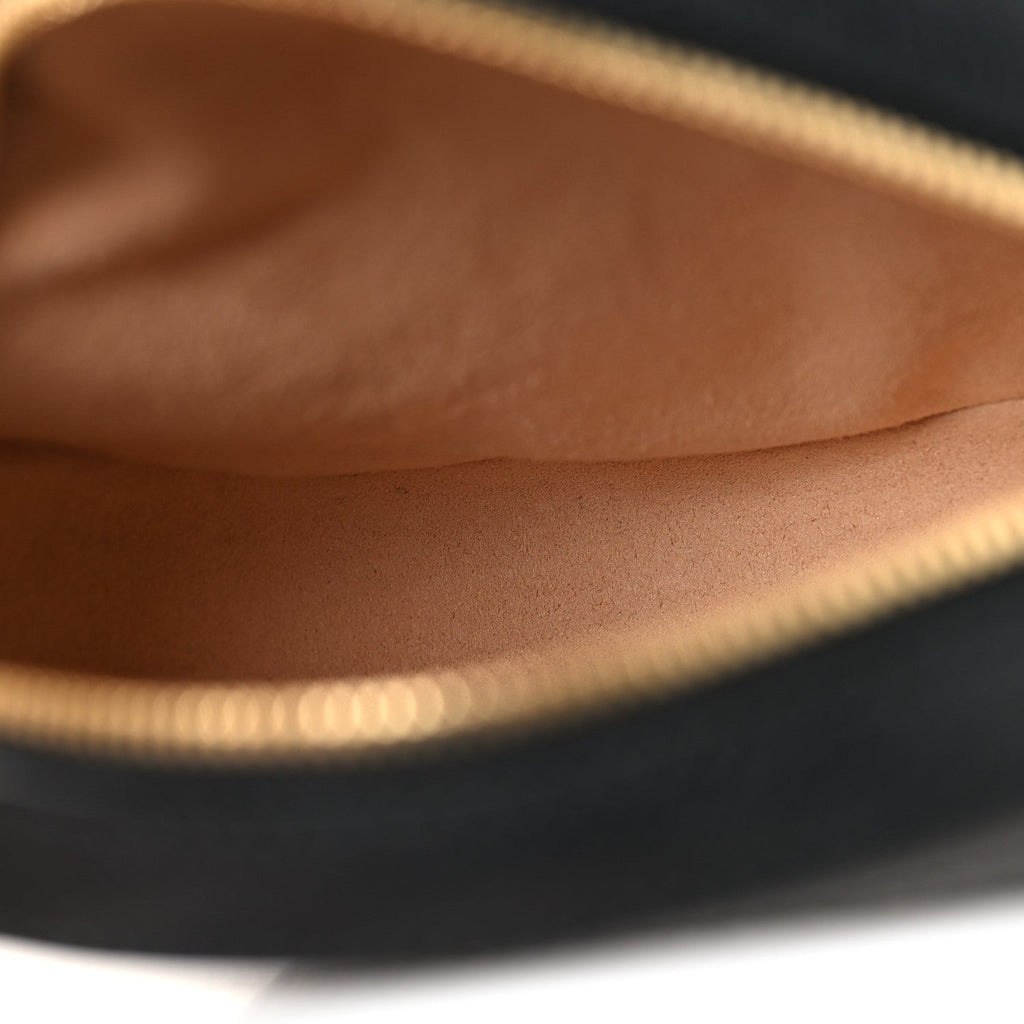 Grained Calfskin Web Mini Ophidia Round Shoulder Bag Black wholesalehk.shop