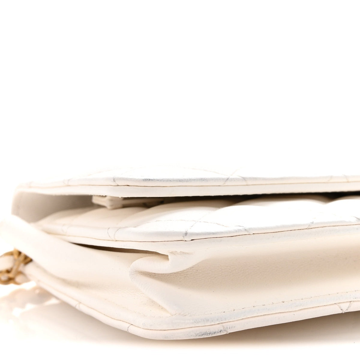 Lambskin Quilted Romance Wallet On Chain WOC White wholesalehk.shop