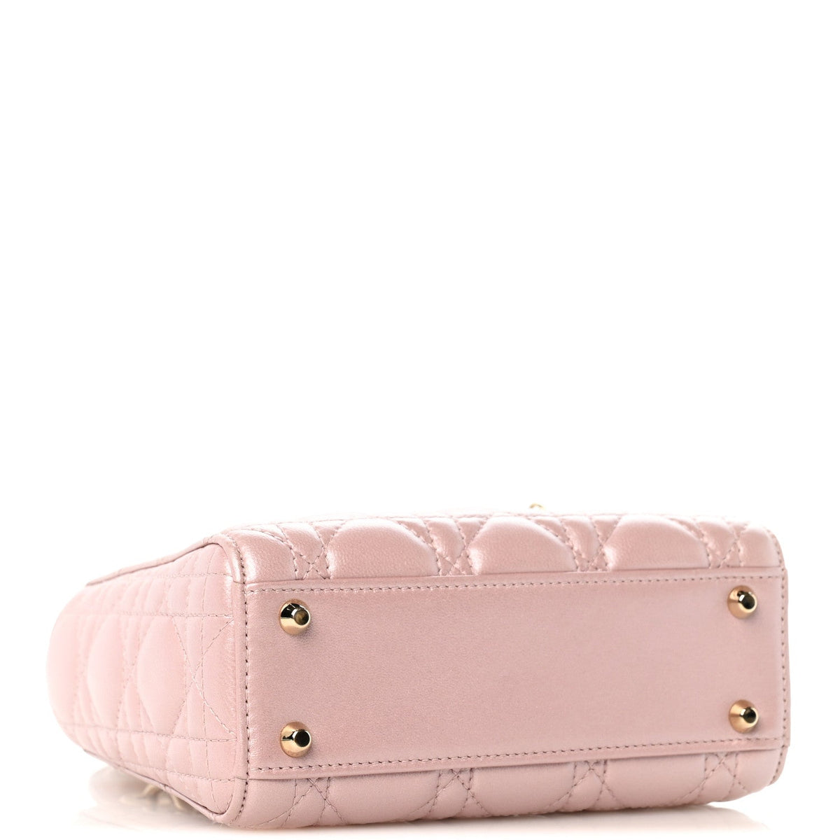 Metallic Lambskin Cannage Mini Lady Dior Lotus wholesalehk.shop