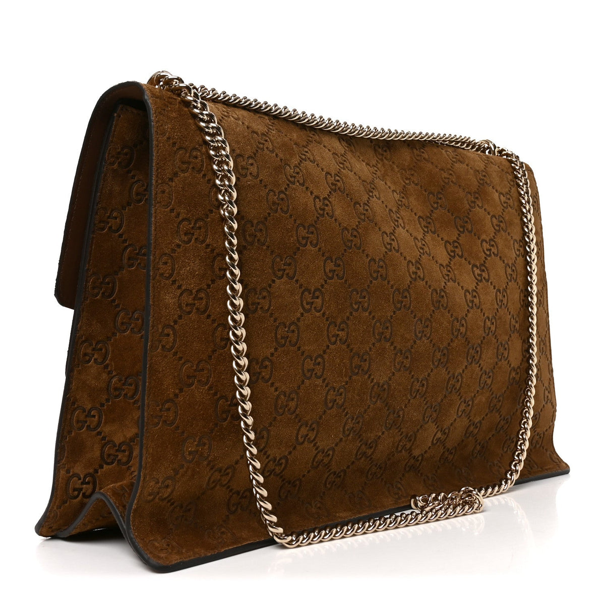 Suede GG Debossed Large Dionysus Shoulder Bag Brown wholesalehk.shop