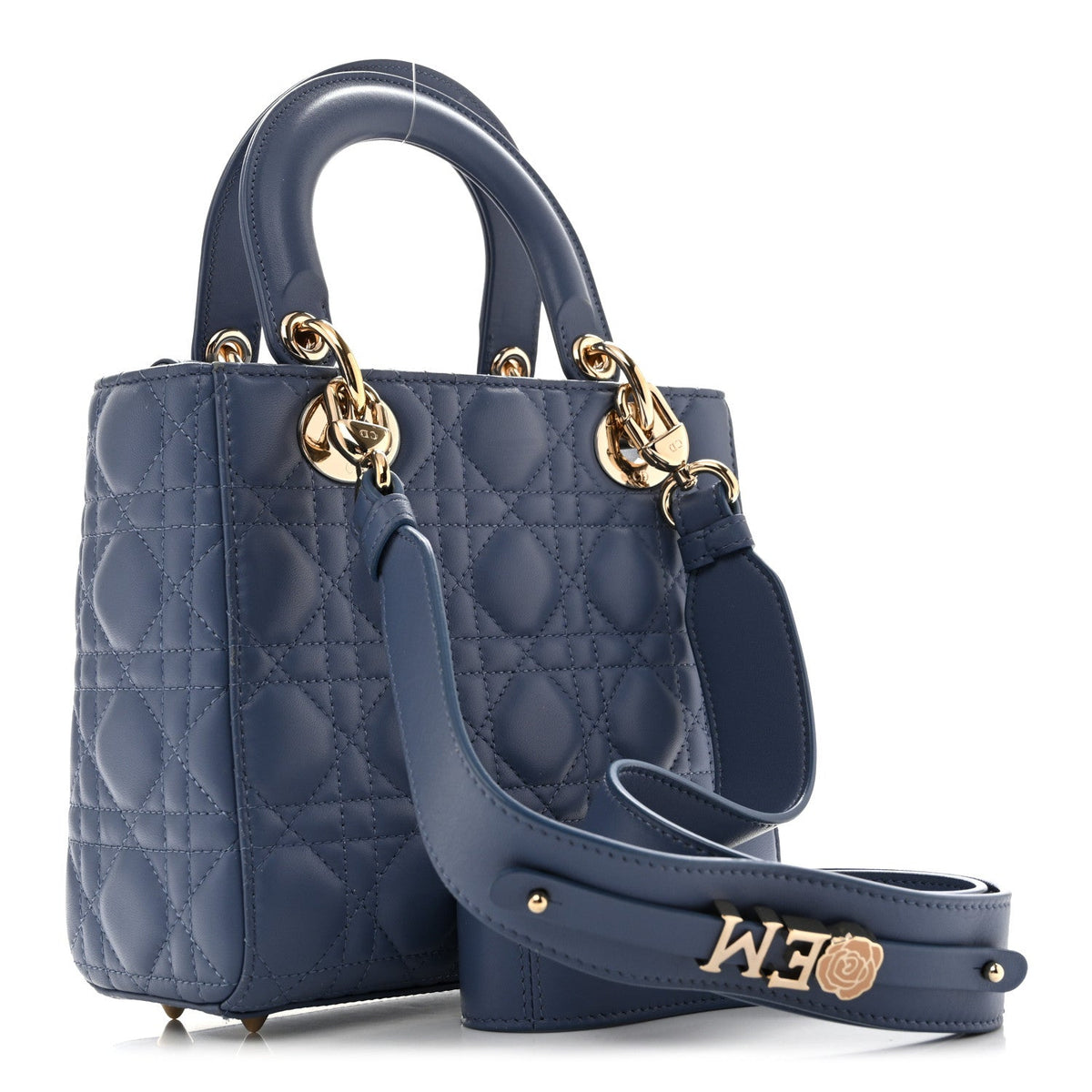 Lambskin Cannage Small My ABCDior Lady Dior Denim Blue wholesalehk.shop