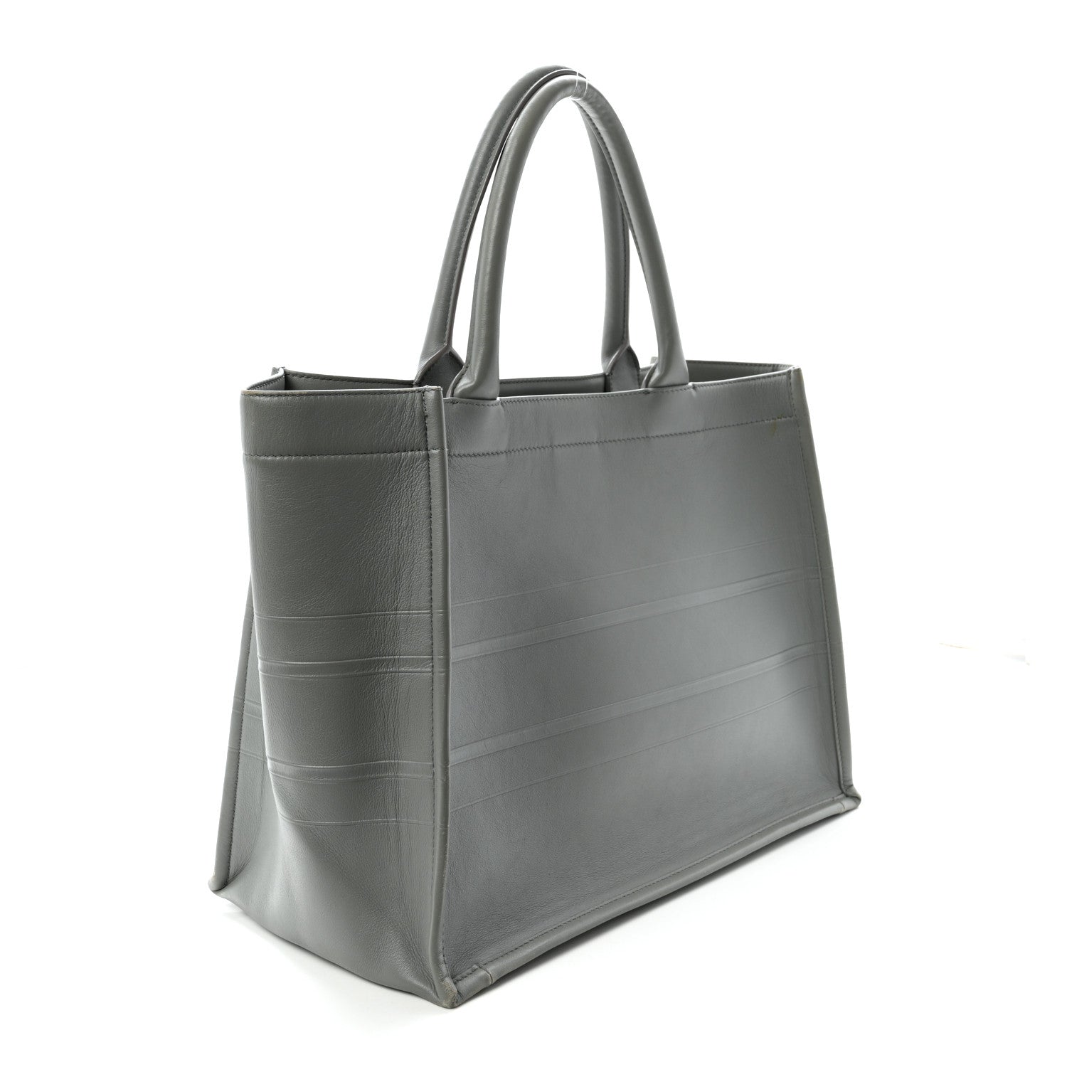 Calfskin Embossed Medium Book Tote Grey Stone £¨ Direct shipment via from wholesalehk.shop