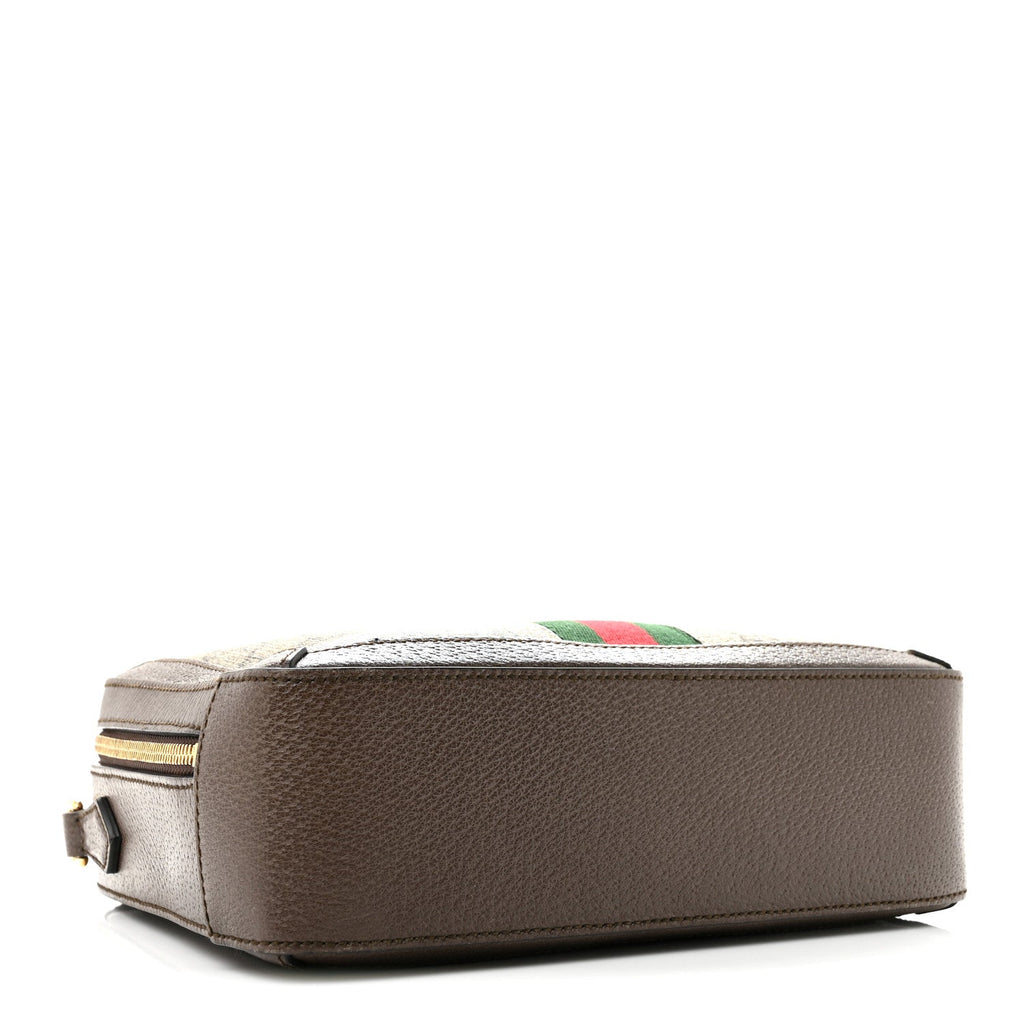 GG Supreme Monogram Web Small Ophidia Top Handle Shoulder Bag Brown wholesalehk.shop