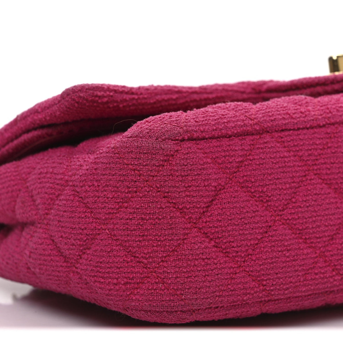 Tweed Quilted Medium Double Flap Fuchsia wholesalehk.shop