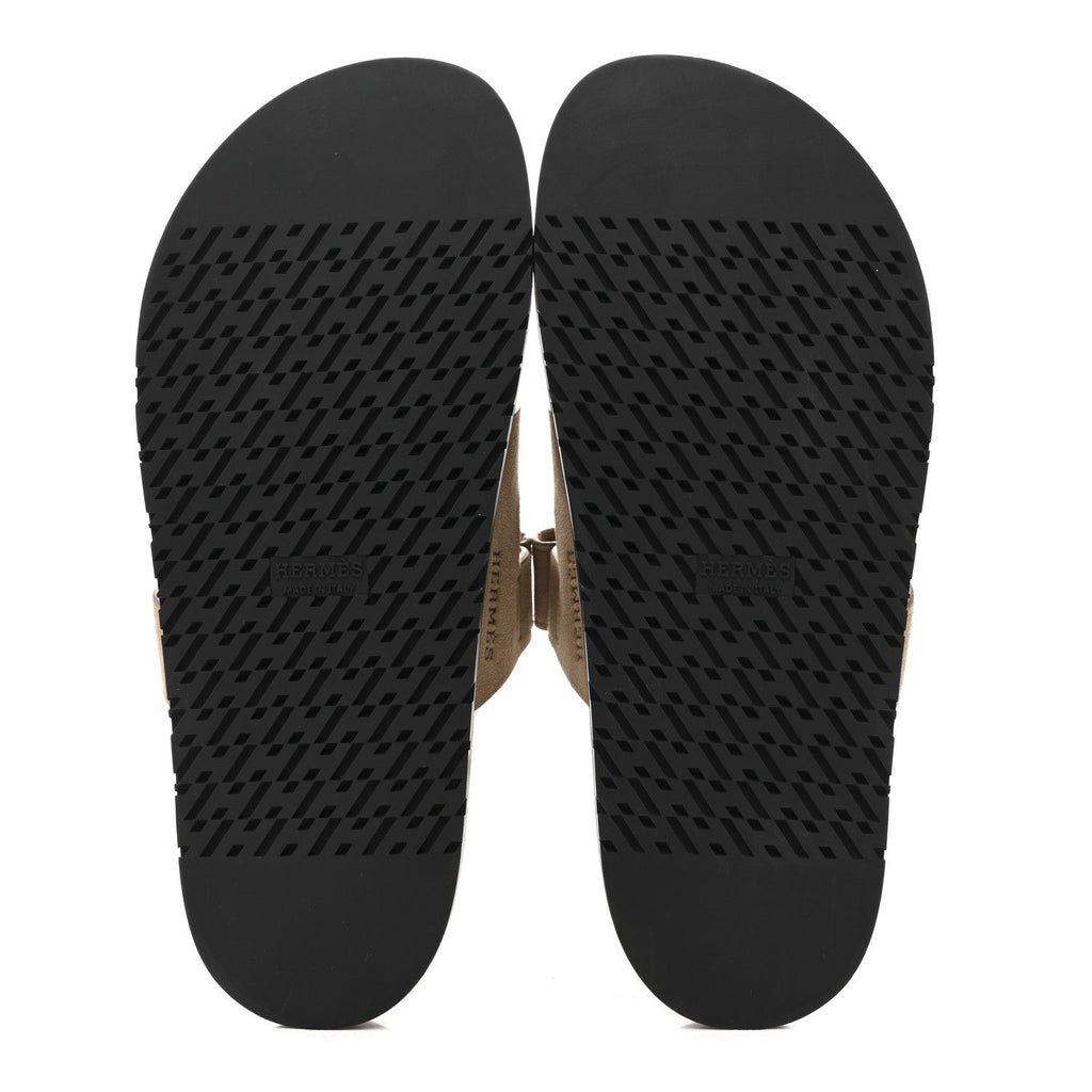 Suede Goatskin Womens Chypre Sandals 40.5 Beige Sable wholesalehk.shop