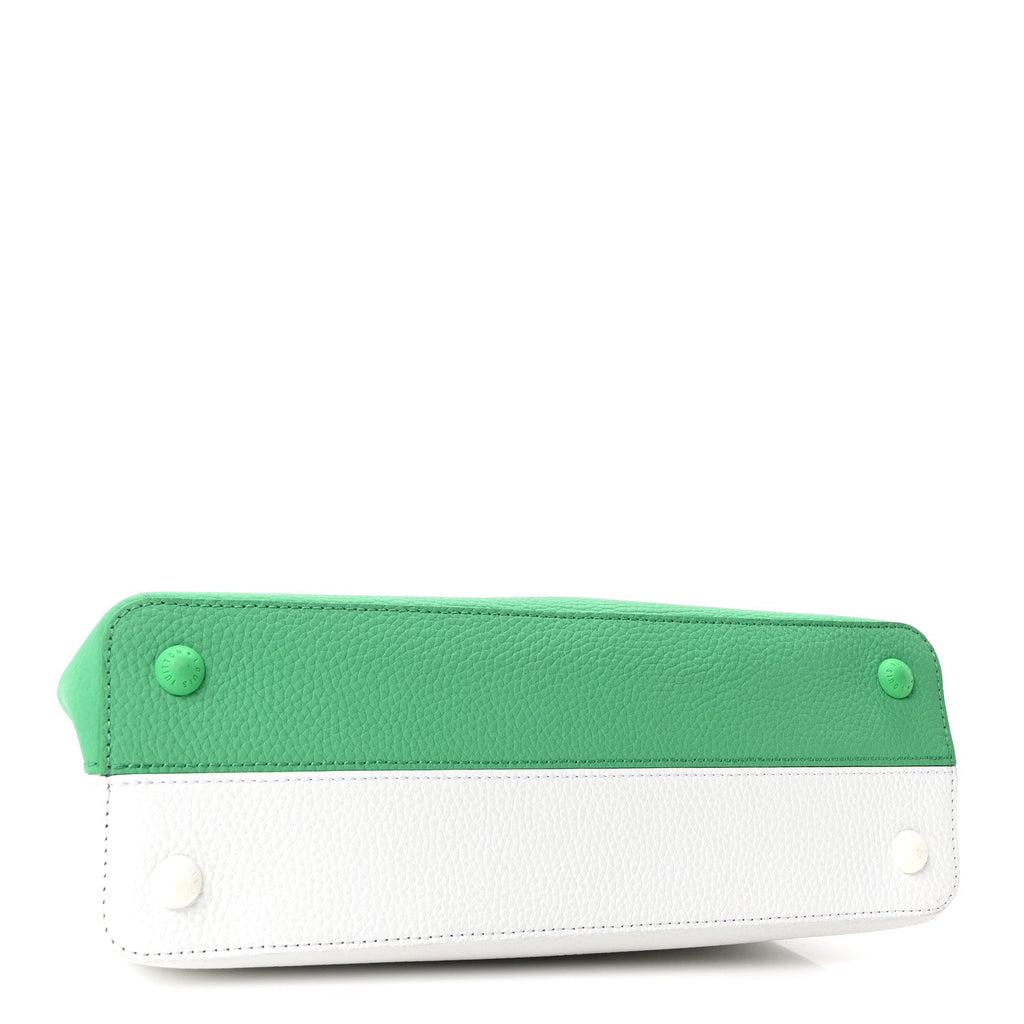 Taurillon Daniel Buren Artycapucines MM Green White £¨ Direct shipment via from wholesalehk.shop