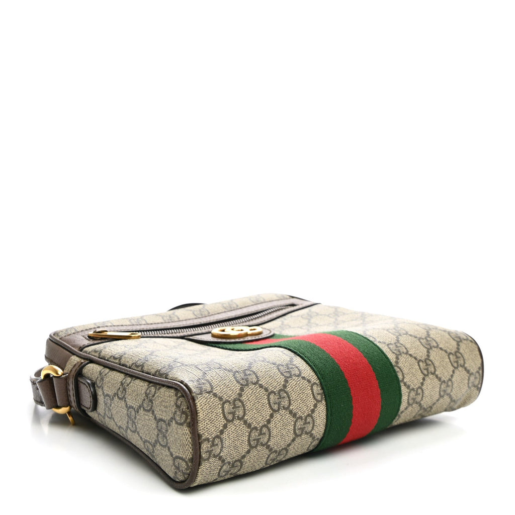 GG Supreme Monogram Web Small Ophidia Messenger Bag Brown wholesalehk.shop