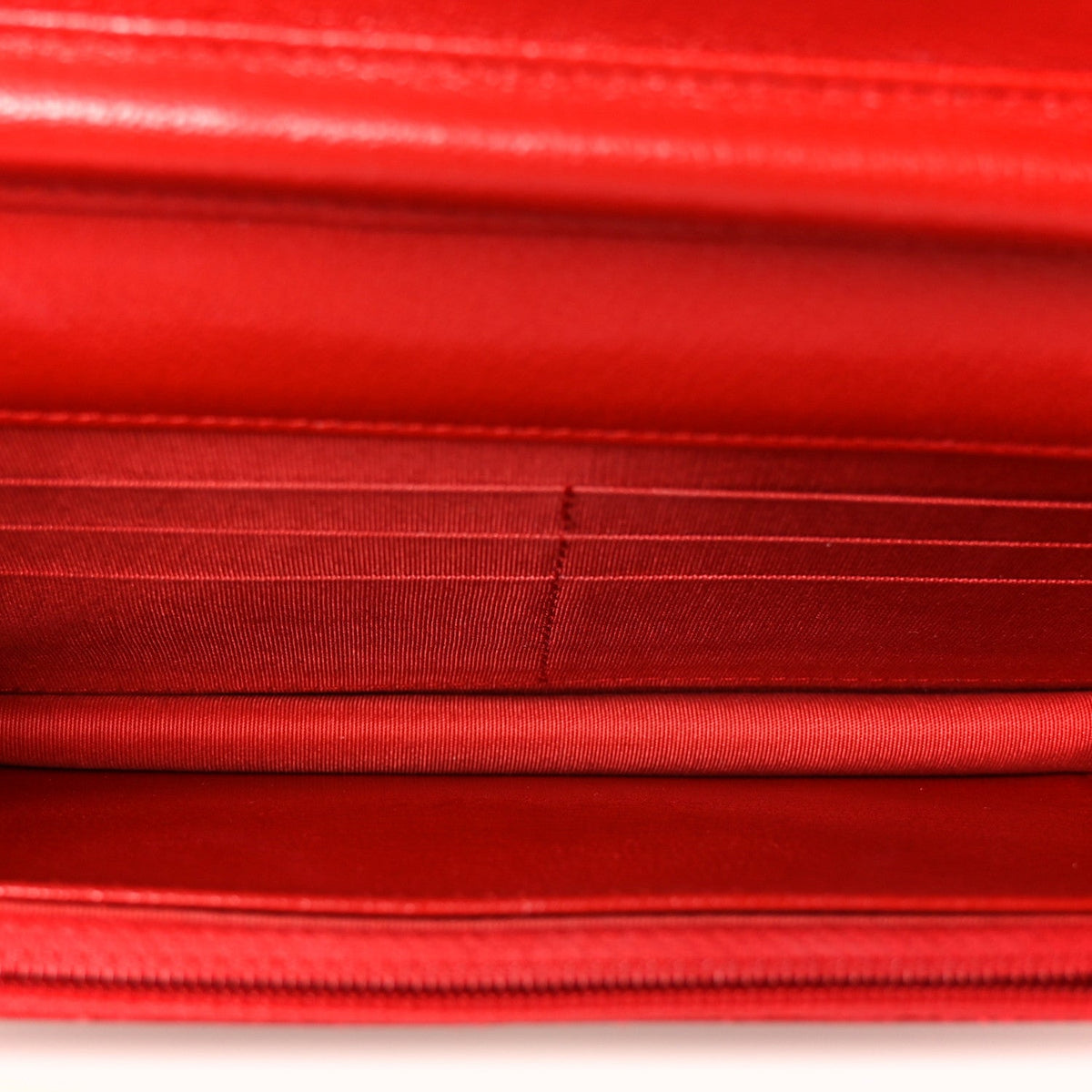 Goatskin Chevron Quilted Statement Wallet On Chain WOC Red wholesalehk.shop