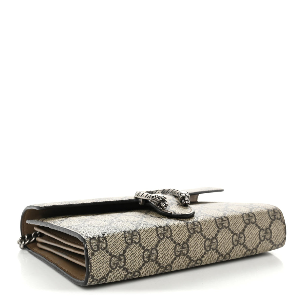 GG Supreme Monogram Mini Dionysus Chain Wallet Beige Taupe wholesalehk.shop