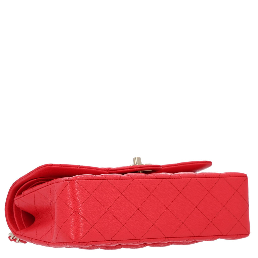 Caviar Quilted Small Double Flap Red wholesalehk.shop