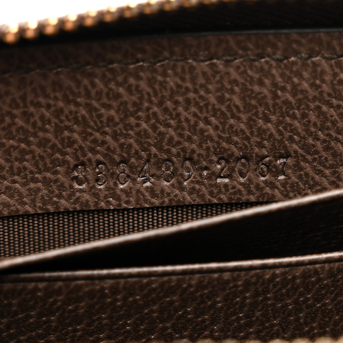 GG Supreme Monogram Textured Dollar Calfskin Web Ophidia Zip Around Card Case Wallet Beige Ebony New Acero wholesalehk.shop
