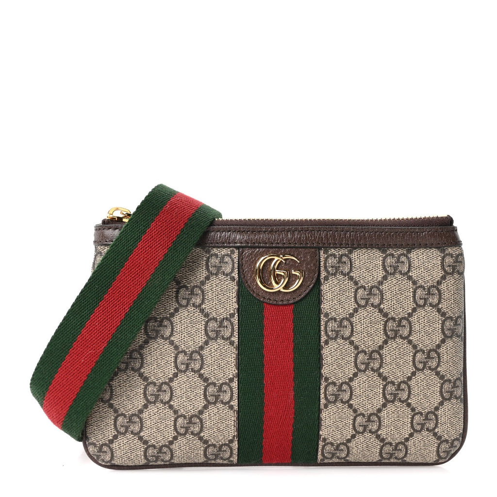 GG Supreme Monogram Web Ophidia Utility Belt Bag  85 34 Beige Ebony New Acero wholesalehk.shop