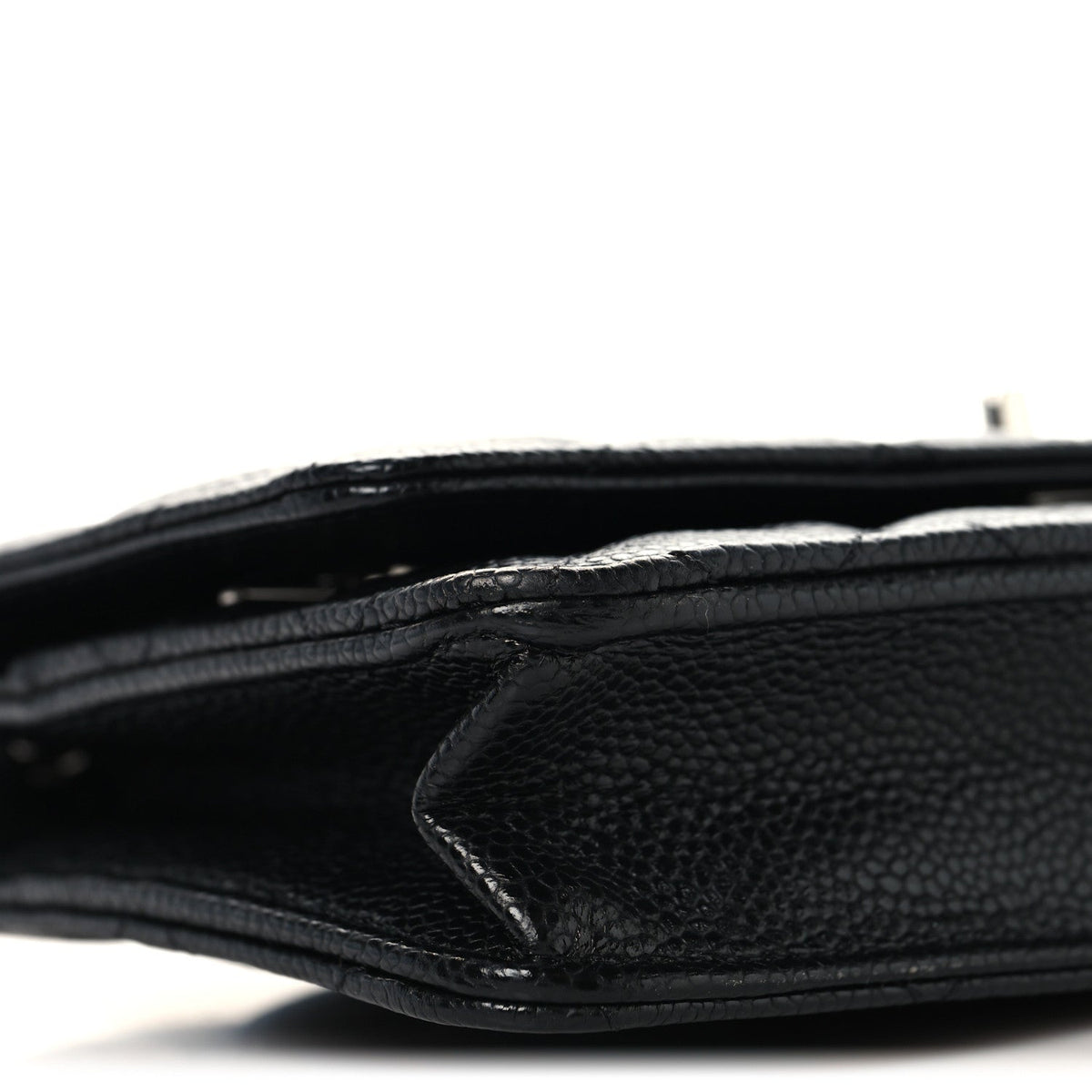 Caviar Quilted CC Turnlock Wallet On Chain WOC Black wholesalehk.shop