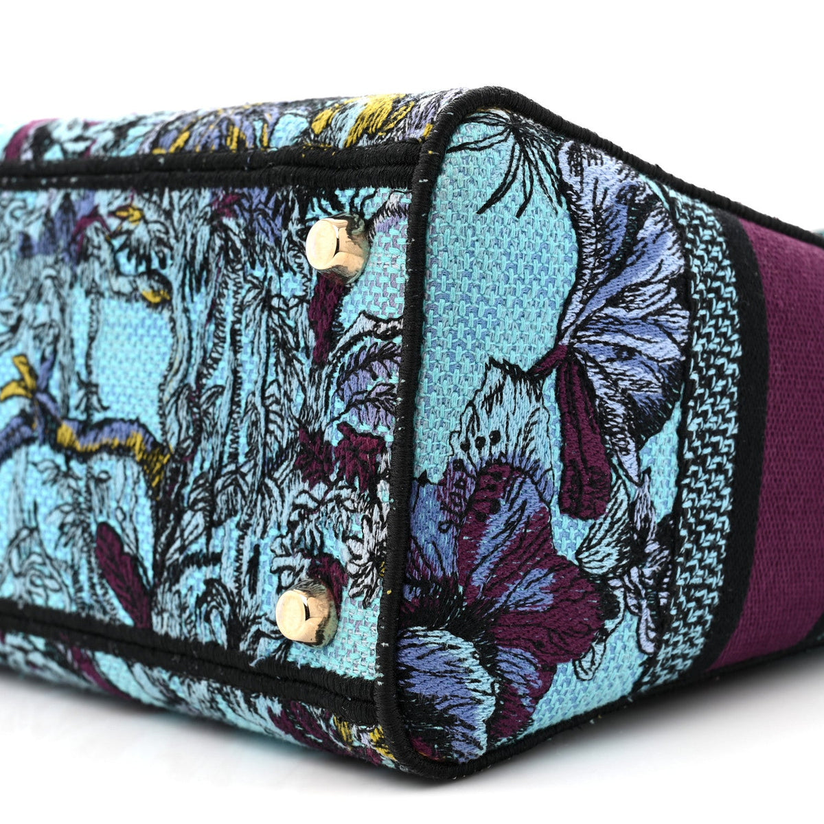Canvas Toile de Jouy Voyage Embroidered Medium Lady D-Lite Celestial Blue wholesalehk.shop