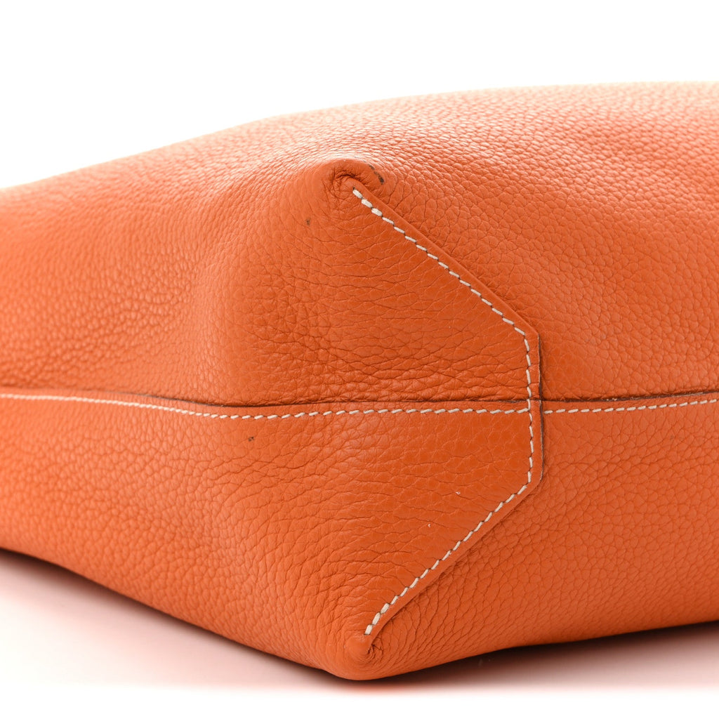 Taurillon Clemence Double Sens 45 Reversible Tote Orange Gold £¨ Direct shipment via from wholesalehk.shop