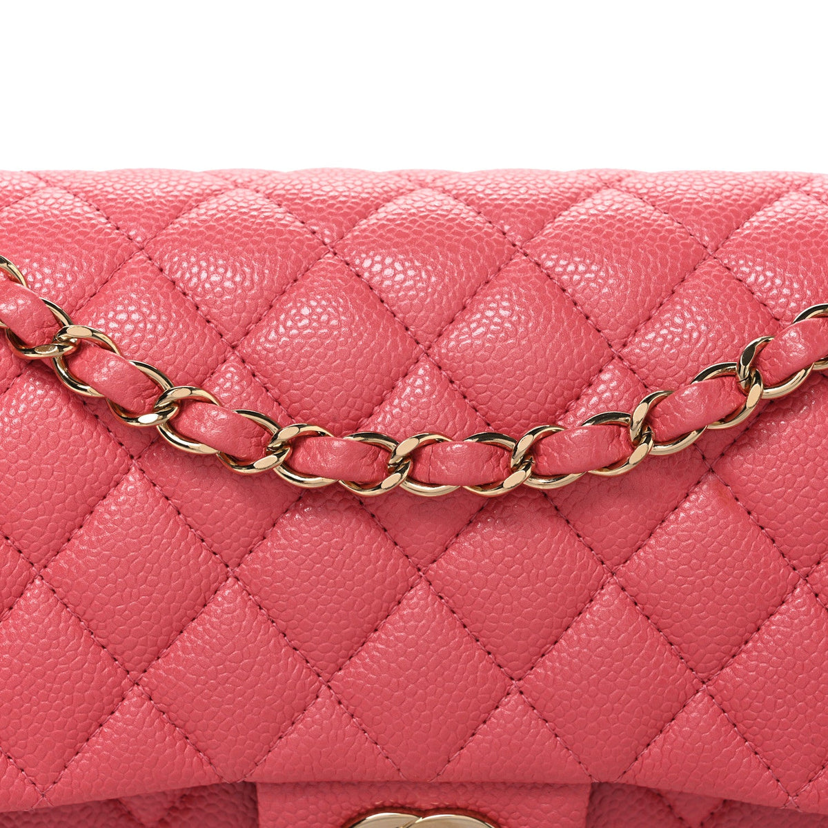 Caviar Quilted Medium Double Flap Pink wholesalehk.shop