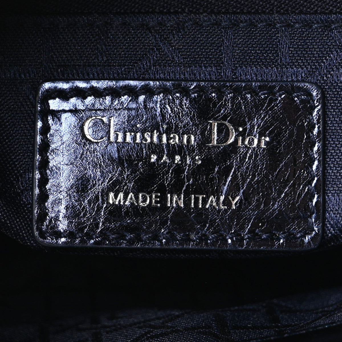 Metallic Crinkled Lambskin Cannage Mini Lady Dior Blue wholesalehk.shop