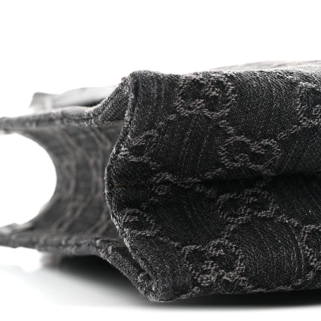 Denim Cuoio Harness GG Monogram Mini Ophidia Tote Bag Black Medium Grey wholesalehk.shop