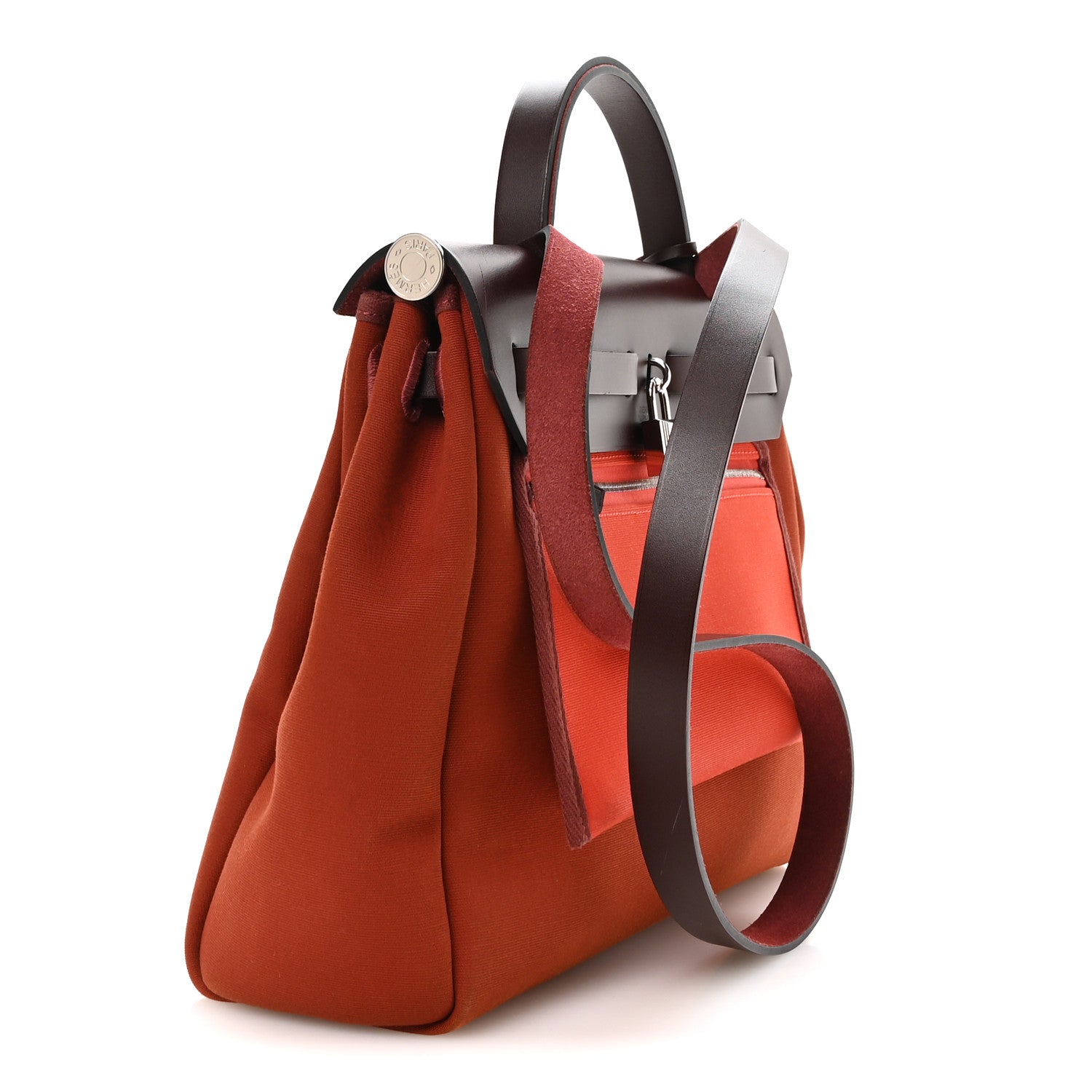 Military Toile Vache Hunter Tri-Color Herbag Zip Retourne 31 PM Rouge H Cuirve Orange Mecano £¨ Direct shipment via from wholesalehk.shop