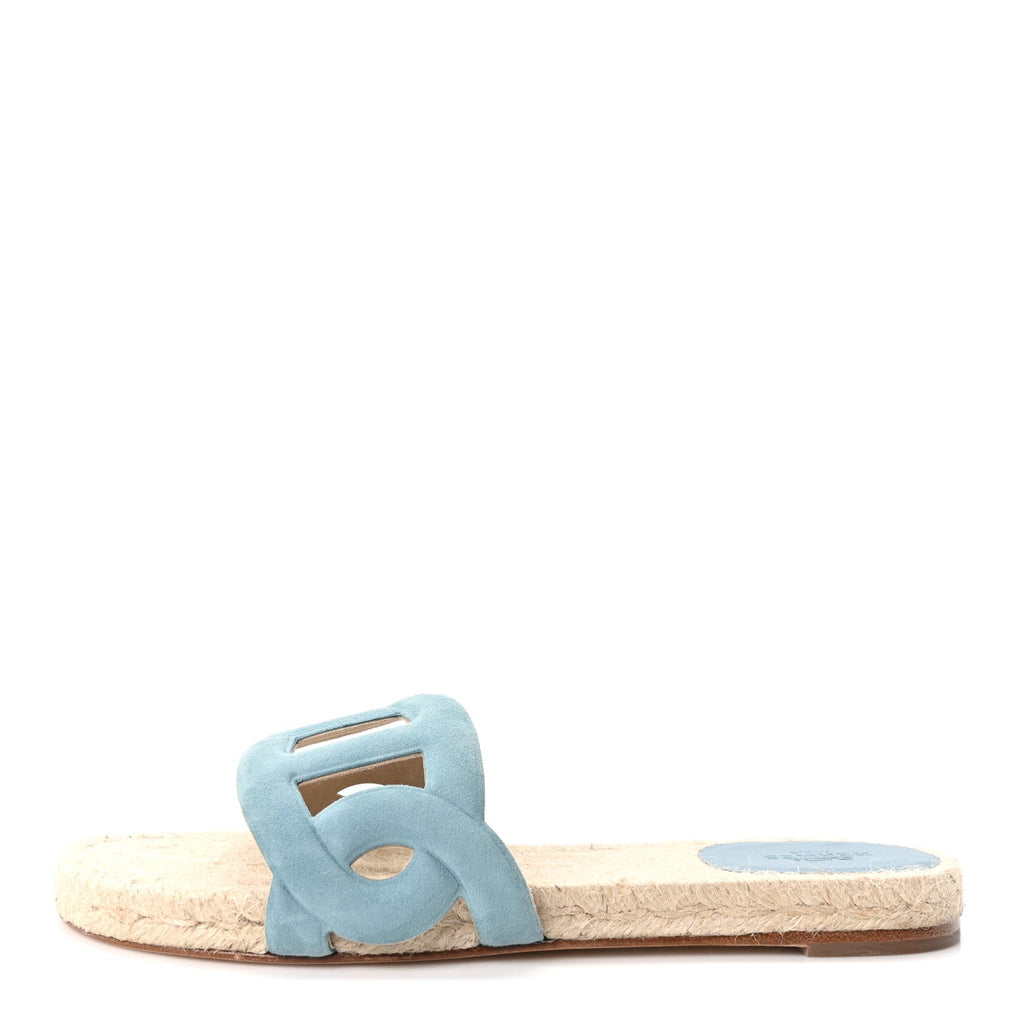 Suede Goatskin Famosa Espadrille Sandals 37 Bleu Citadin wholesalehk.shop