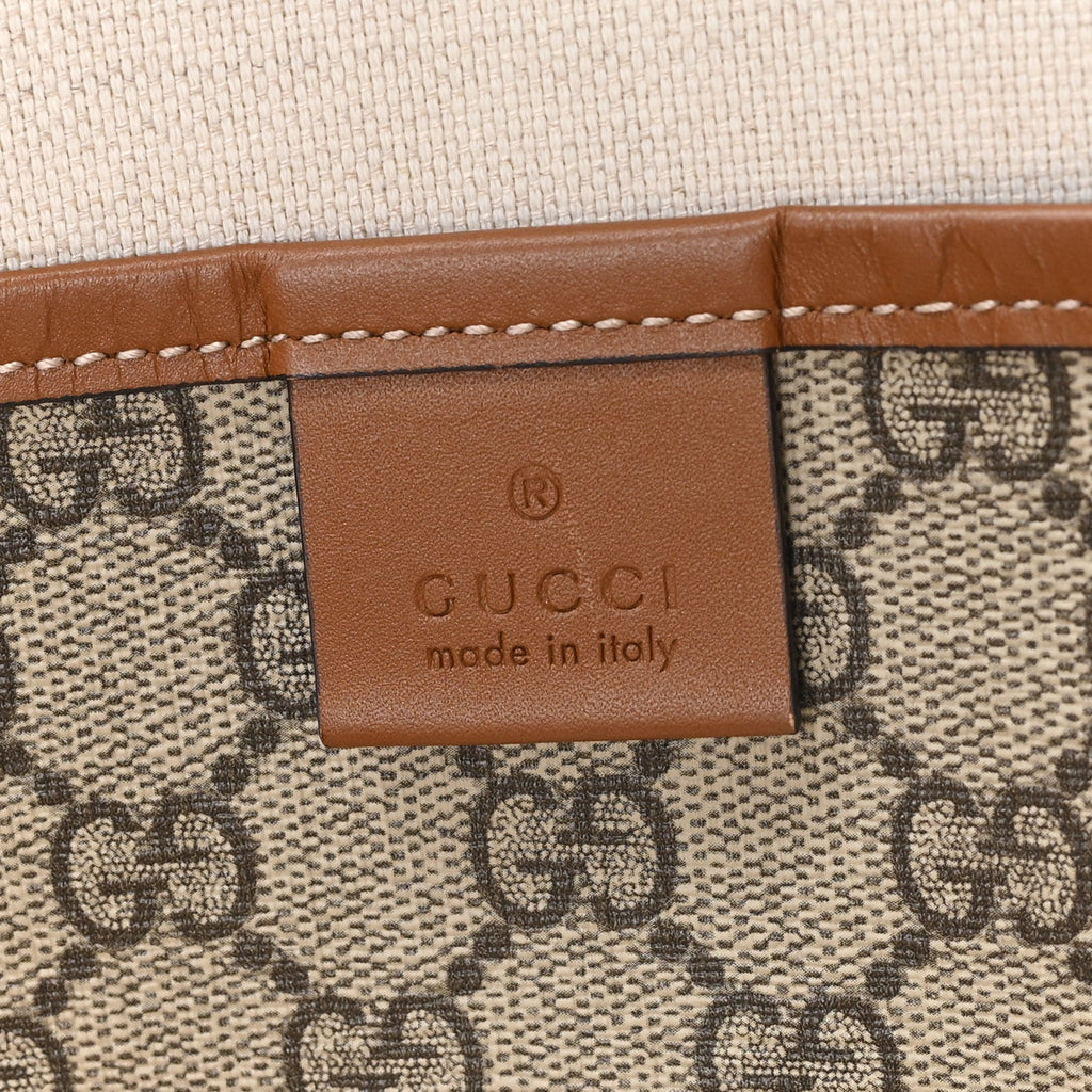 GG Plus Monogram Medium Signature Web Loop Tote Light Brown wholesalehk.shop
