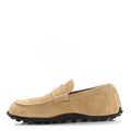 Suede Calfskin Mens Lazy Loafers 40 Beige Sable wholesalehk.shop