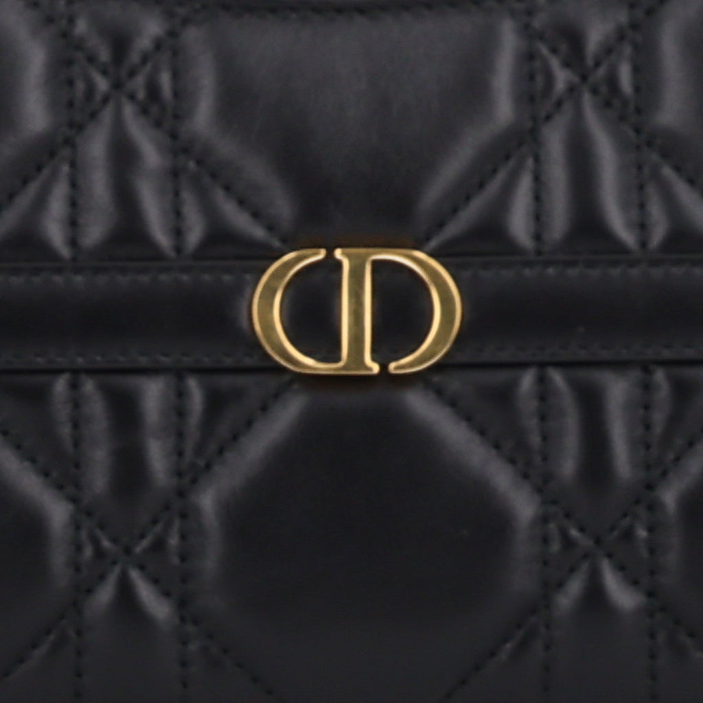 Calfskin Macrocannage Miss Caro Mini Hobo Bag Black wholesalehk.shop