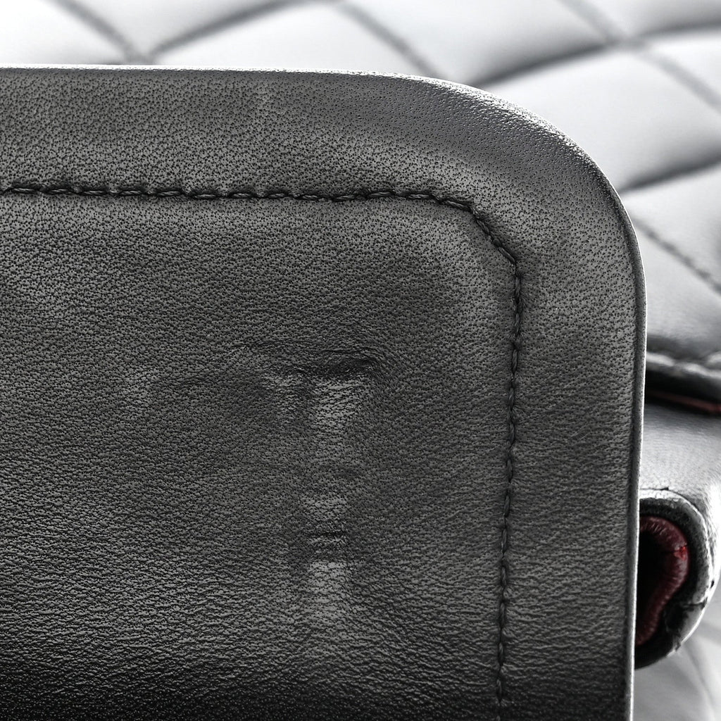 Lambskin Quilted Medium Double Flap Black wholesalehk.shop