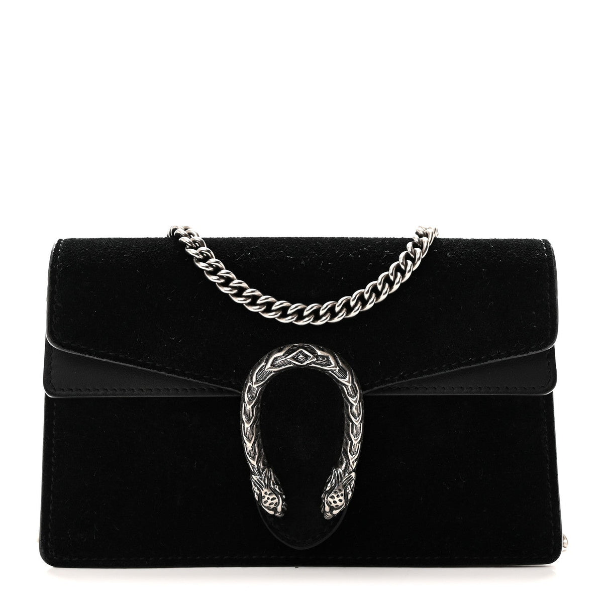 Suede Super Mini Dionysus Shoulder Bag Black wholesalehk.shop